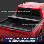 Roll-Up Soft Vinyl Truck Bed Tonneau Cover Compatible for Ford F150 F-150 2009-2025 2026 Short Bed On Top (67Inch)