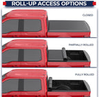 Roll-Up Soft Vinyl Truck Bed Tonneau Cover Compatible for Ford F150 F-150 2009-2025 2026 Short Bed On Top (67Inch)