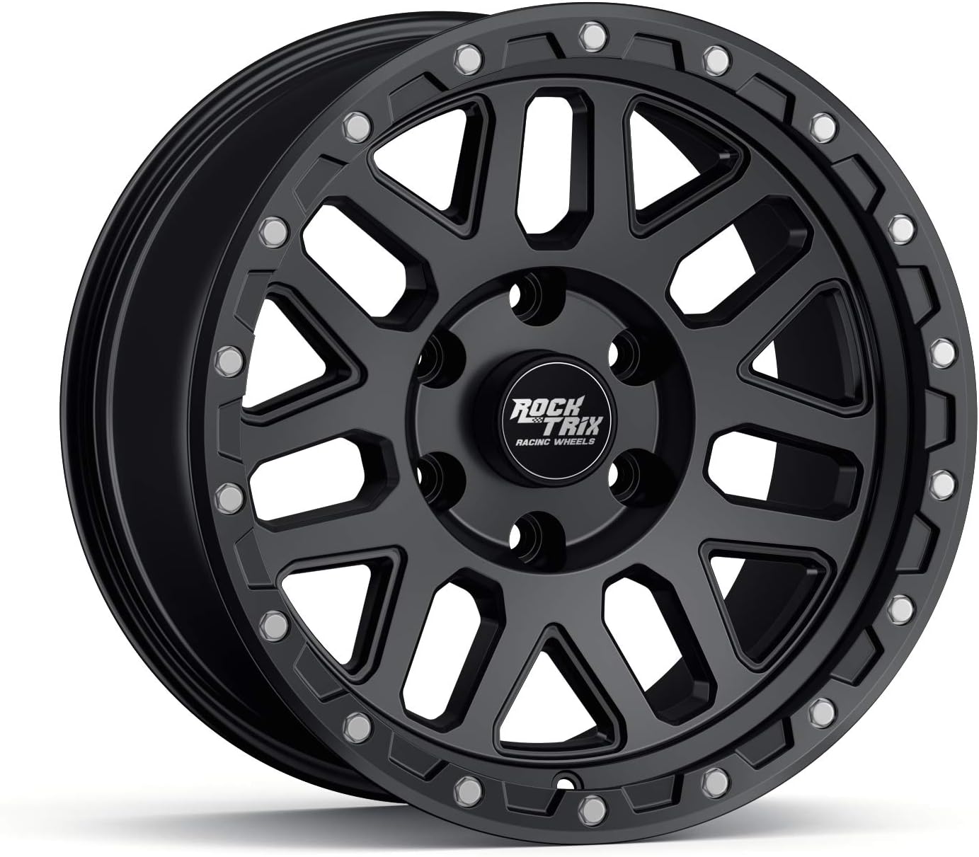 Ford F150 RT110 17 inch Wheel for 2004-2026, 17x9 6x135 Rims -12mm Offset, 4.5in Backspacing, Matte Black, 2200 lb Weight Rating, Also compatible with Bronco Raptor