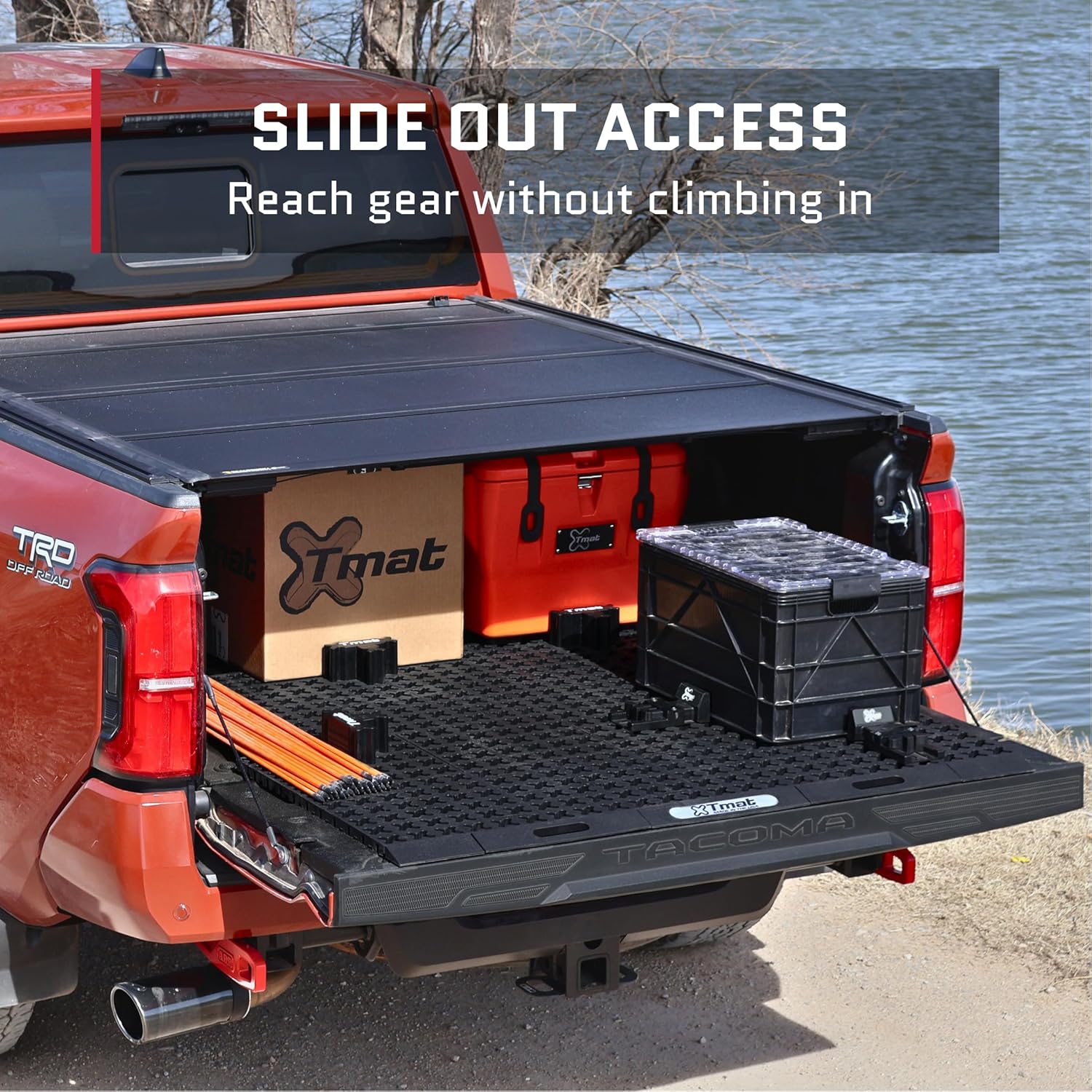 Universal Truck Bed Organizer Storage System Slide Out Mat
